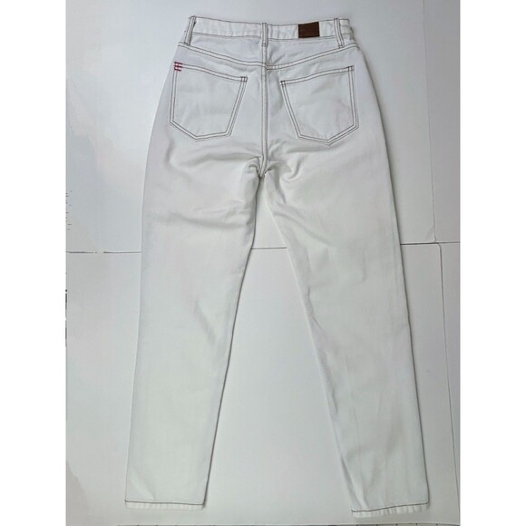 BDG Urban Outfitters High Rise Mom Jeans Distressed White Denim Tapered Leg 27 - Picture 6 of 16